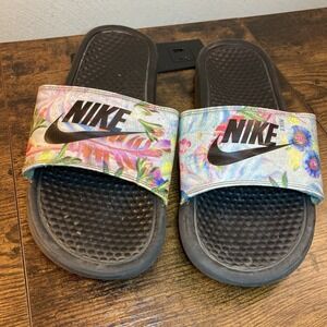 Nike Benassi Women's 9 Slides‎ Sandals JDI Print 618919-023 Floral Slip On